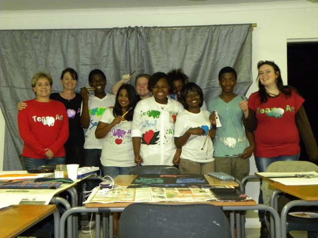 "Paint-a-thon" at Greenwhich College in Johannesburg.