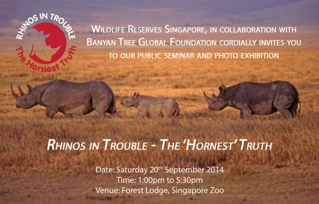 Celebrate World Rhino Day in Singapore: Rhinos in Trouble - 'The Hornest Truth'